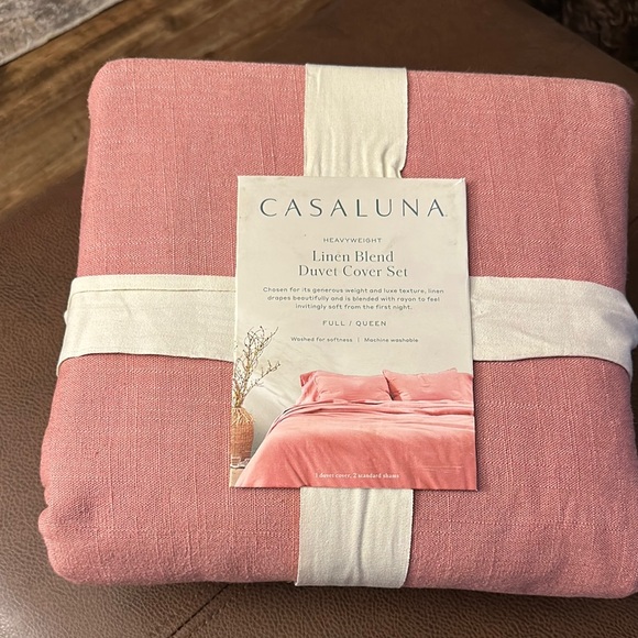 Casaluna Other - Casaluna Blush Linen Blend Duvet Cover Set